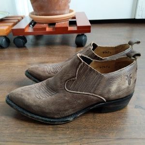 Frye Billie Shootie Ankle Boot Brown 7 Distressed